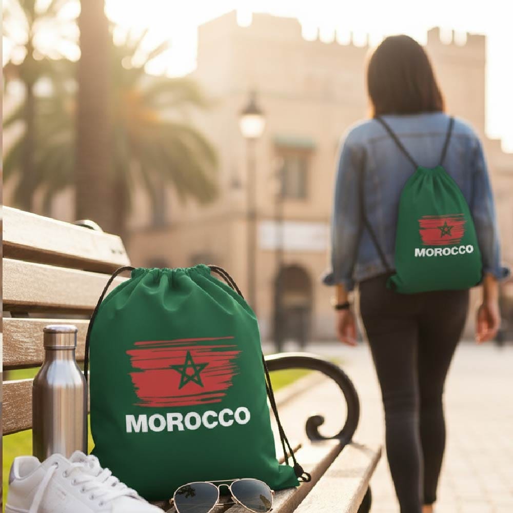 Alpha 55 Sac Maroc à Cordons Vert – Accessoire Supporter