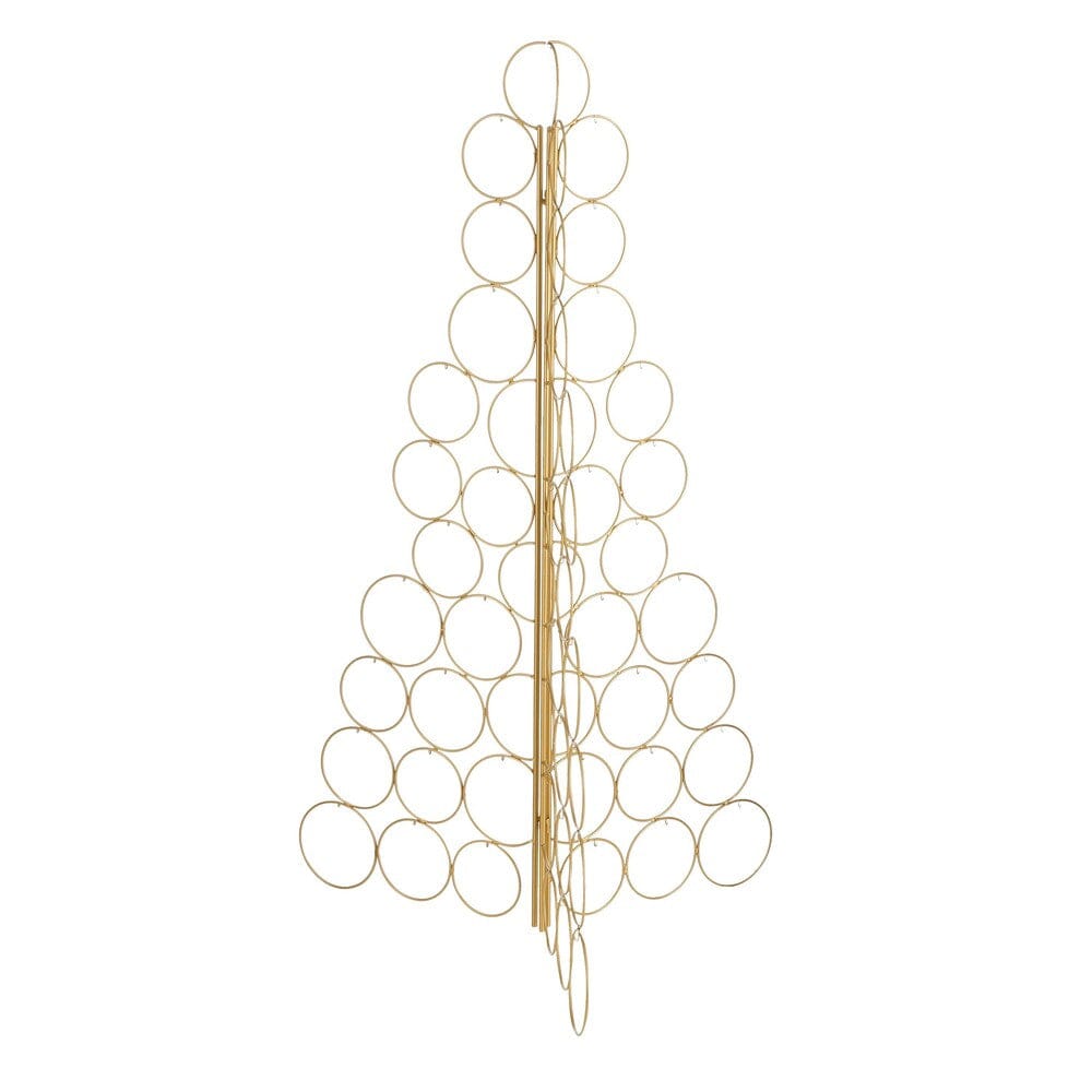 Alpha 55 Sapin en Métal Doré – Déco Noël Élégante