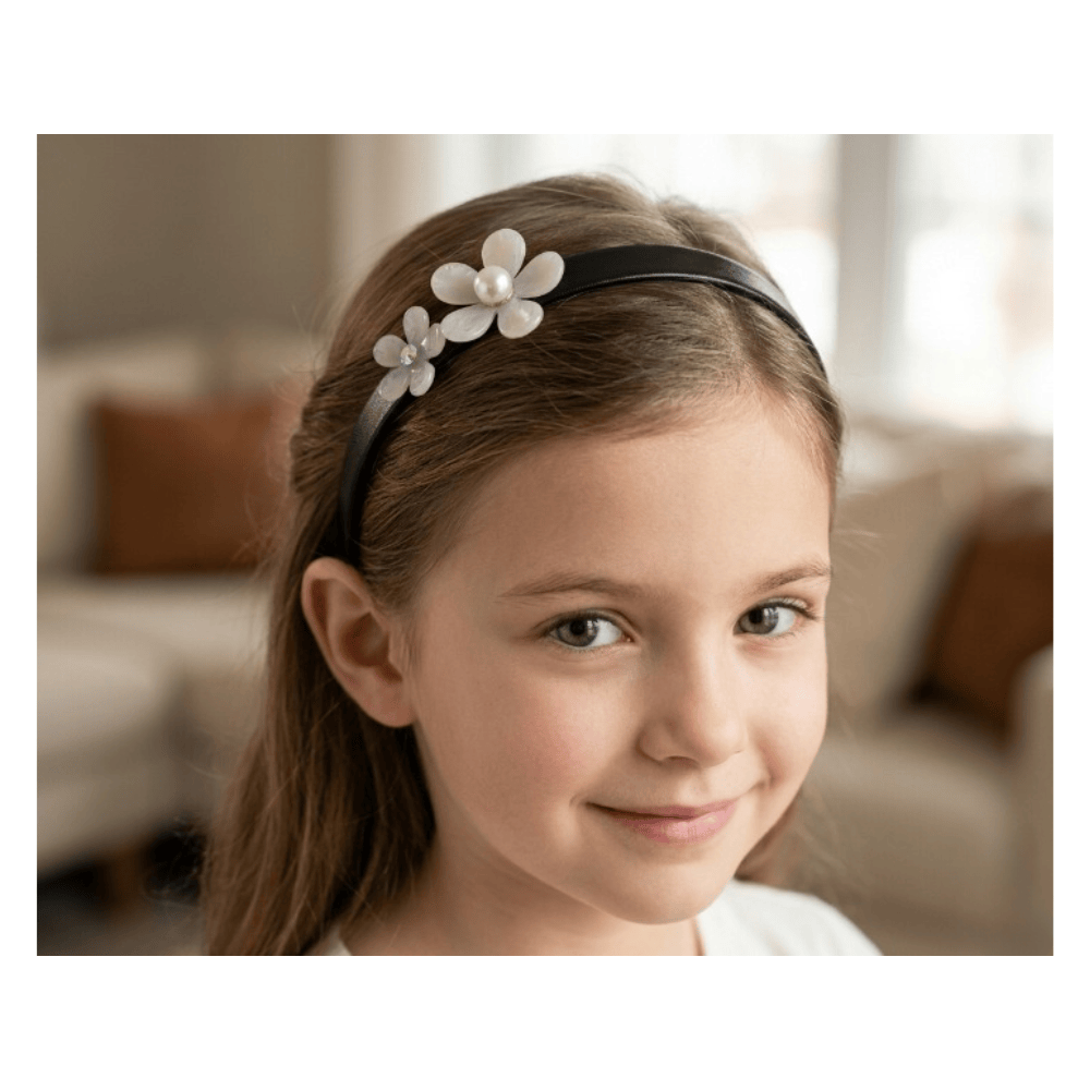 Alpha 55 Serre-tête Alex 2 fleurs – Accessoire cheveux