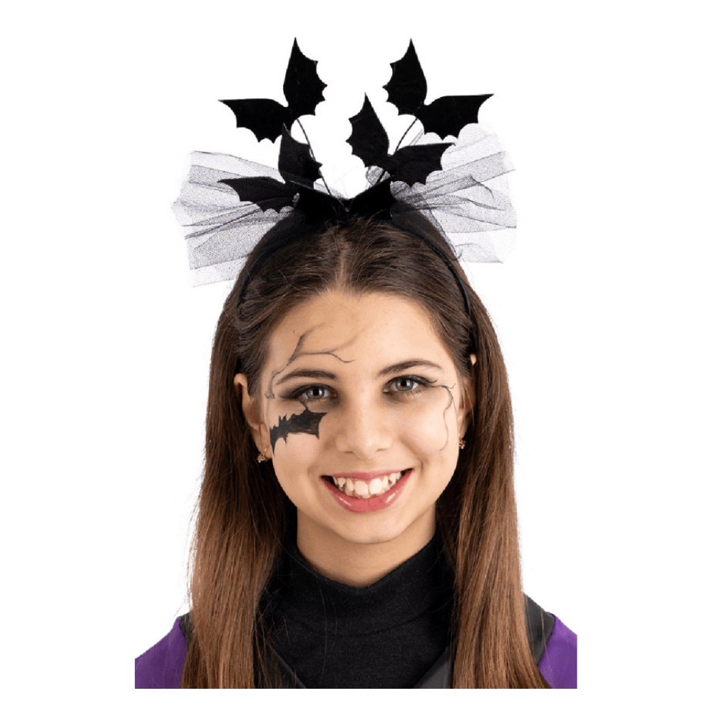 Alpha 55 Serre-Tête Enfant Chauve-Souris Tulle Noir