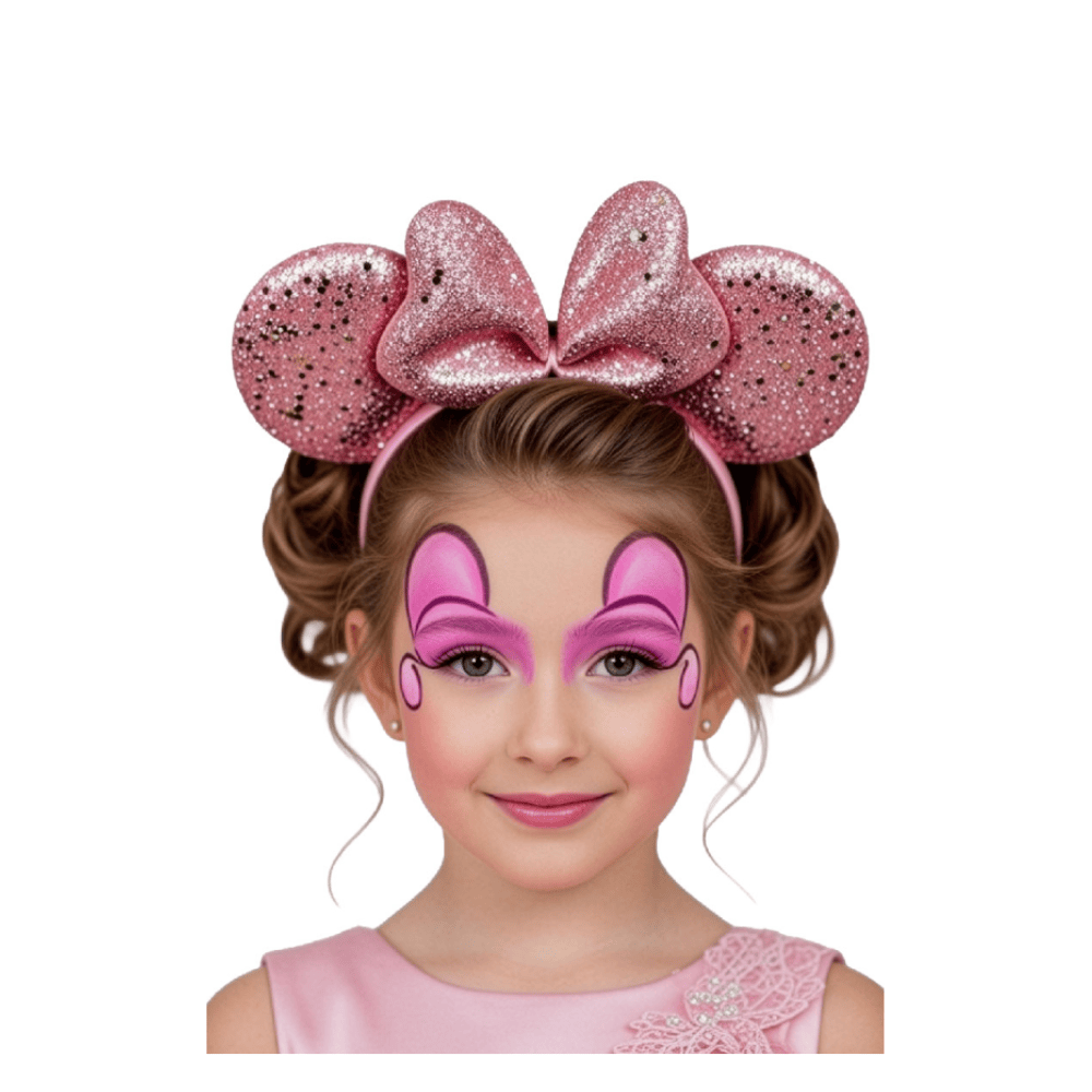 Alpha 55 Serre-Tête Enfant Oreilles Minnie Sequins Rose