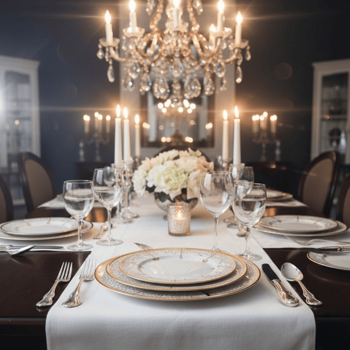 Alpha 55 Service de Table 36 Pièces Étoiles – Porcelaine & Or