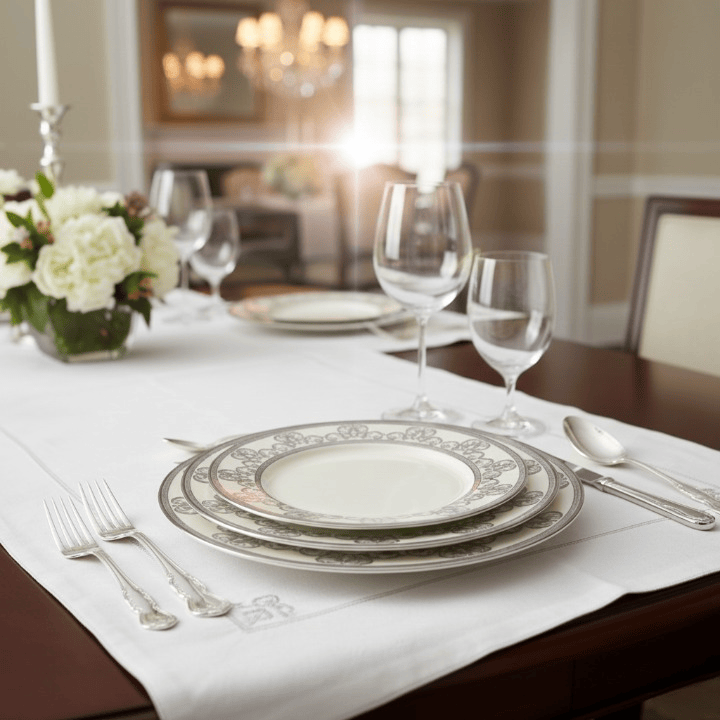 Alpha 55 Service en Porcelaine 36 Pièces Magic Home – Liseré Argent