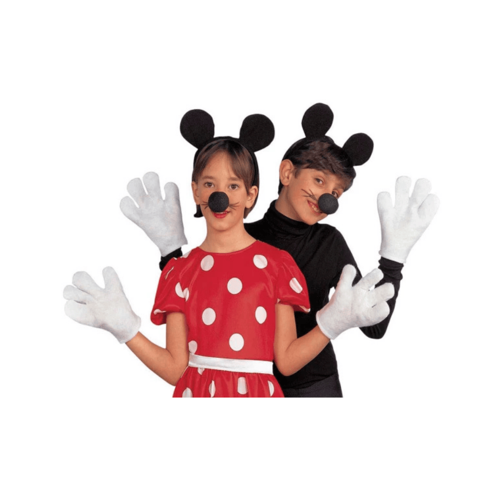 Alpha 55 Set 3 Pièces Enfant Mickey Oreilles Nez et Gants