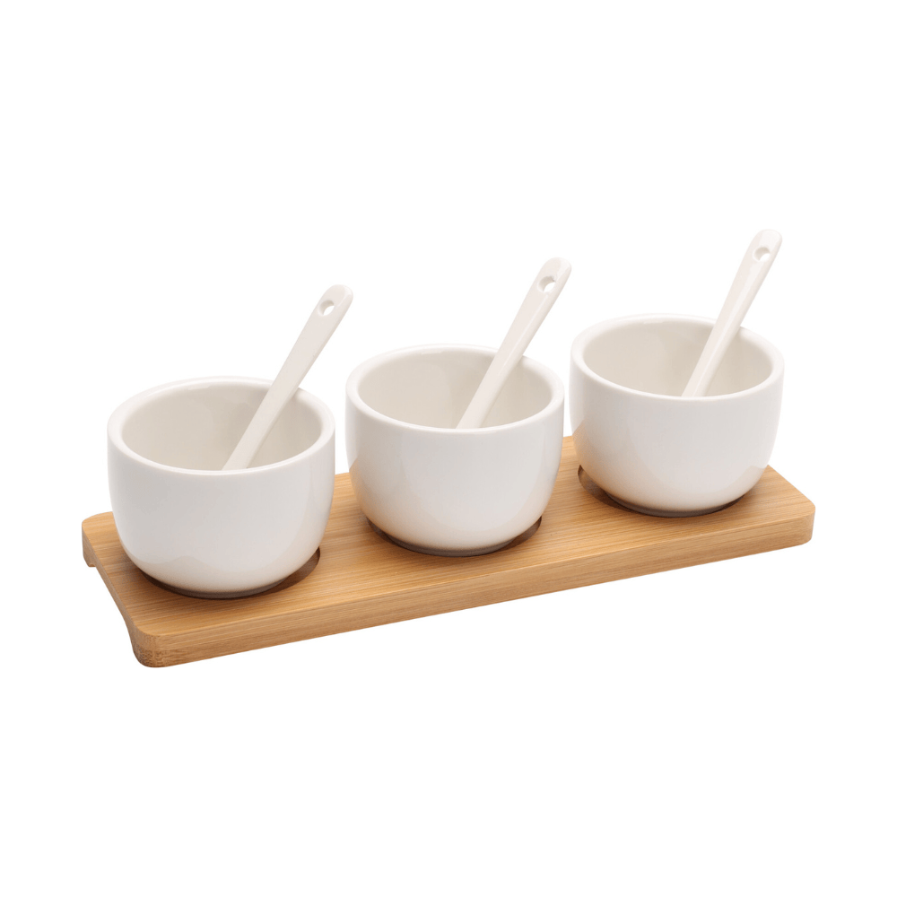 Alpha 55 Set Apéritif 7 Pièces Bambou & Céramique
