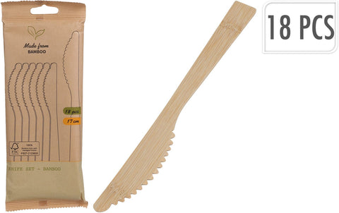 Alpha 55 Set couteau x18 17cm bambou