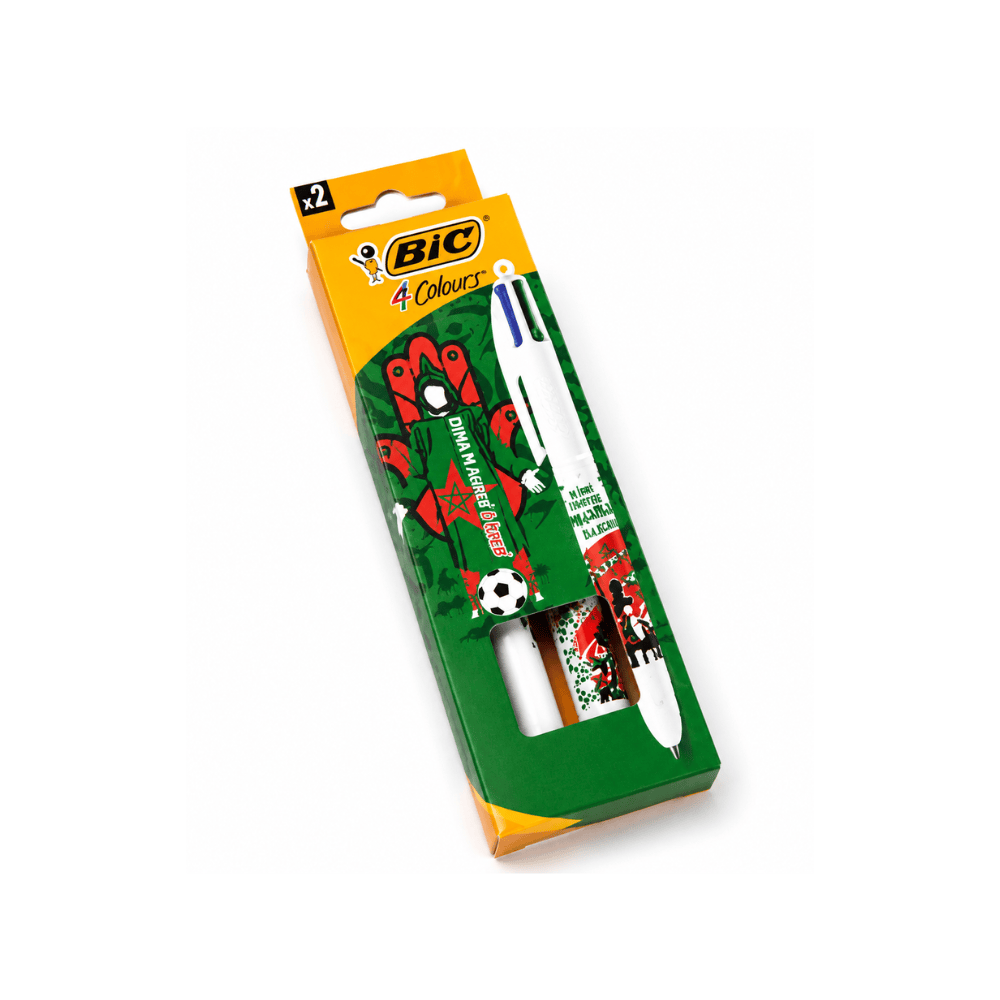 Alpha 55 Set de 2 Stylos BIC 4 Couleurs Morocco Inspi