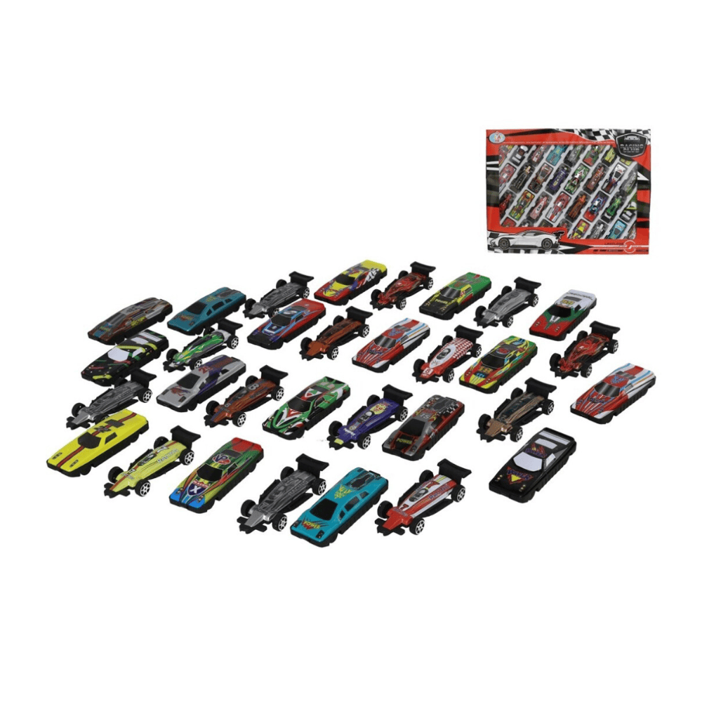 Alpha 55 Set de 32 voitures en métal – Jouets enfants