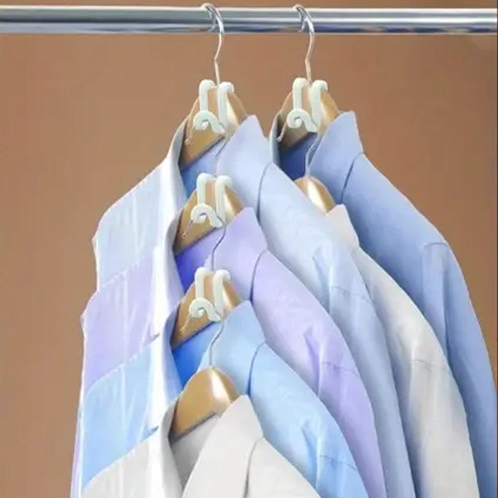 Alpha 55 Set de 6 crochets extension cintre en plastique blanc