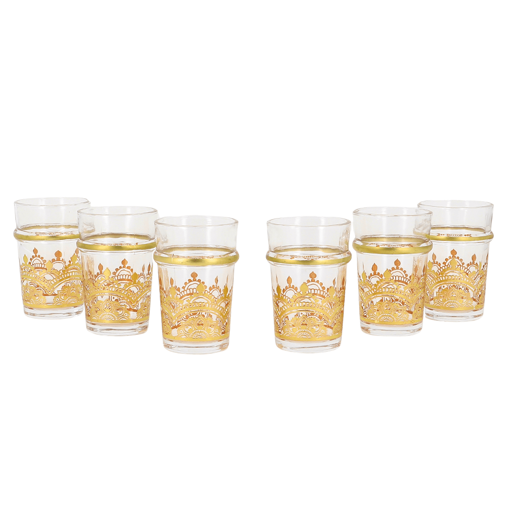 Alpha 55 Set de 6 verre à thé beldi transparent "Moutain"