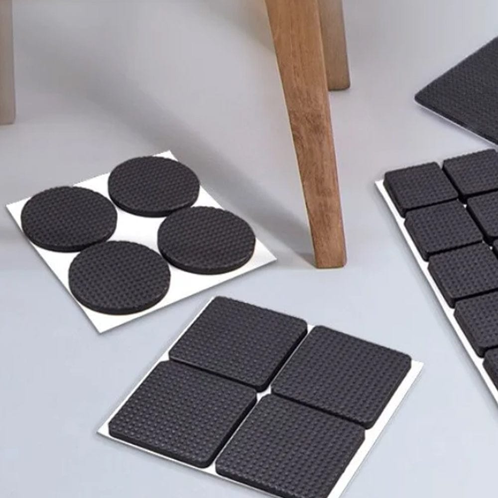 Alpha 55 Set de 8 protections pied de chaise feutre noir