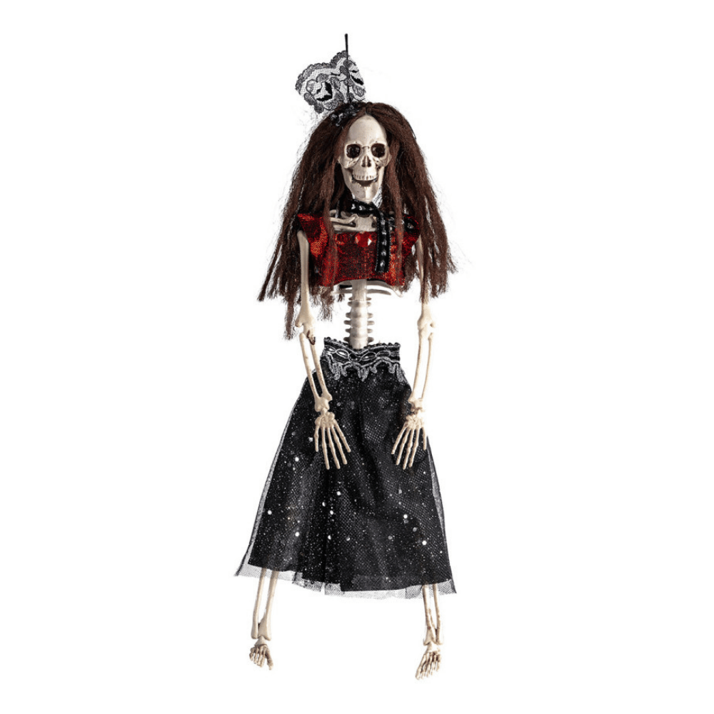 Alpha 55 Squelette féminin à suspendre avec jupe – Halloween