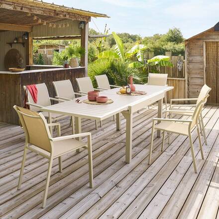 Alpha 55 Table de jardin extensible Piazza 135 × 90 × 75,5 cm