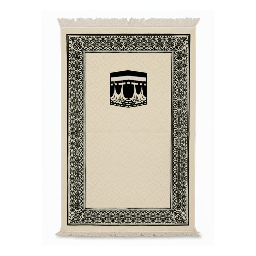 Alpha 55 Tapis de prière bicolore Kaaba – Confort et élégance