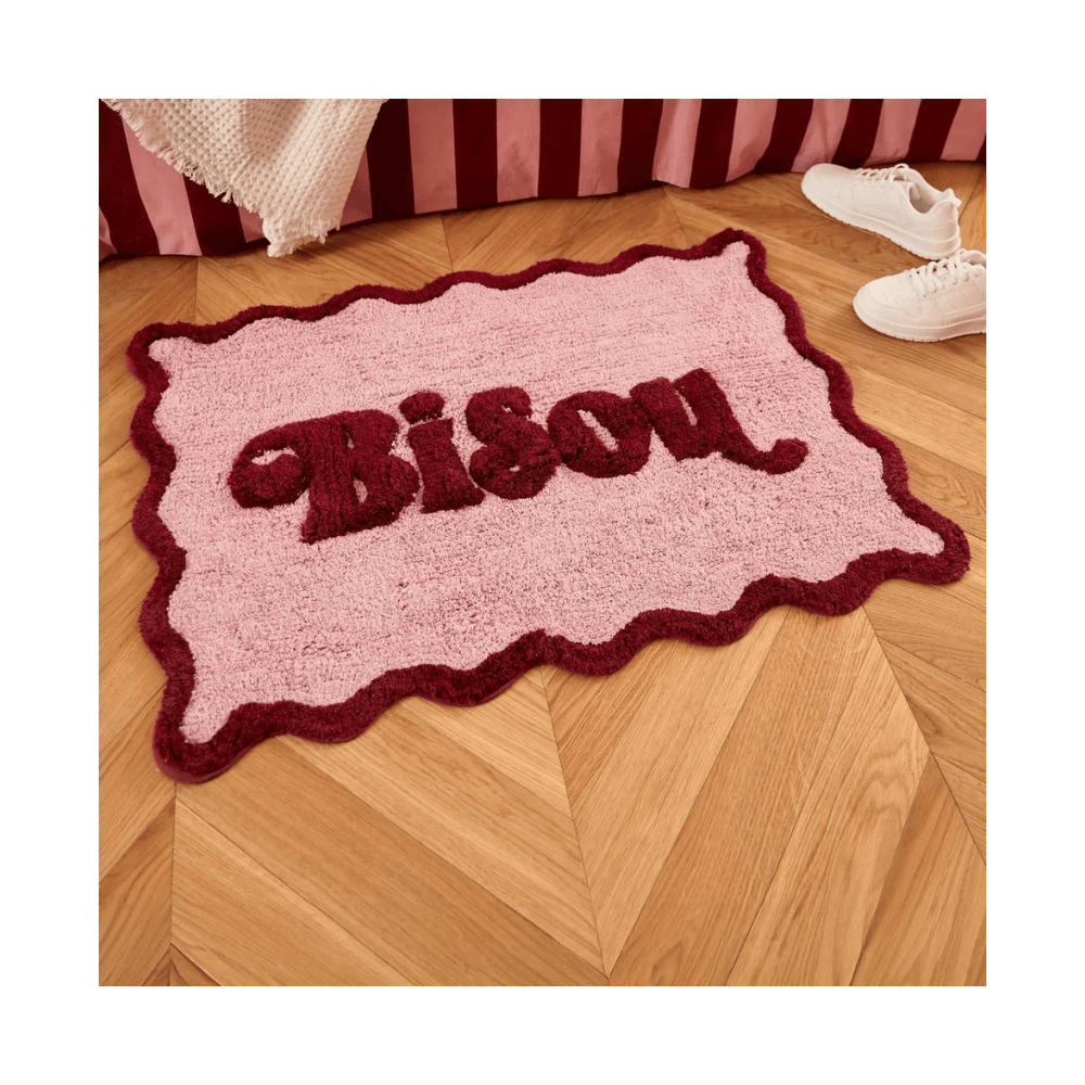 Alpha 55 Tapis tufté festons Chérie rose doux et décoratif