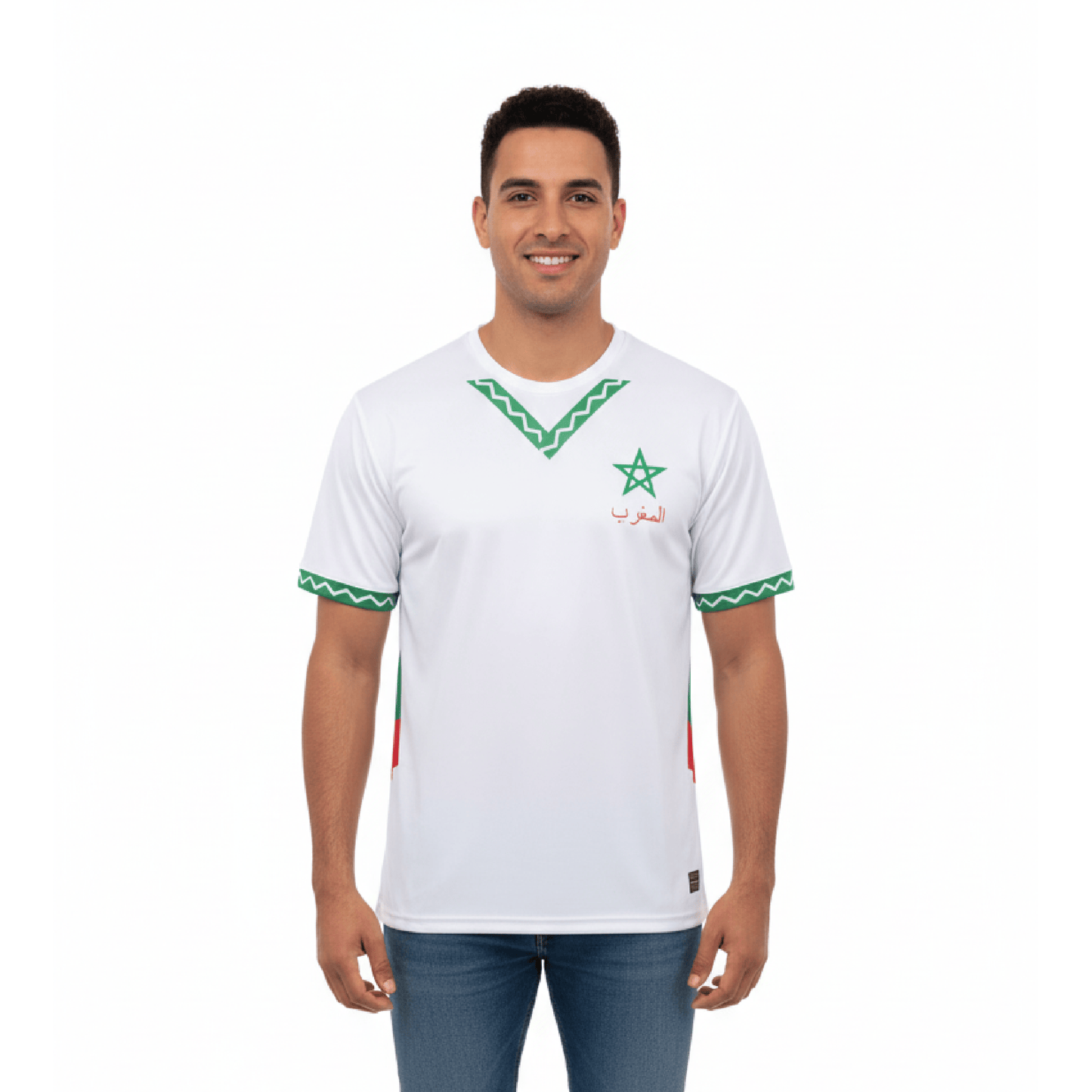 Alpha 55 Tee-shirt Maroc en Polyester Blanc – Supporter