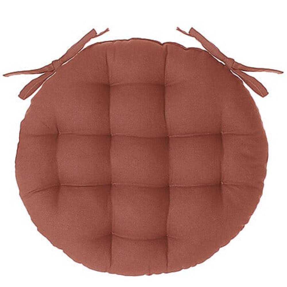 Alpha 55 Terracotta Galette de chaise ronde en coton