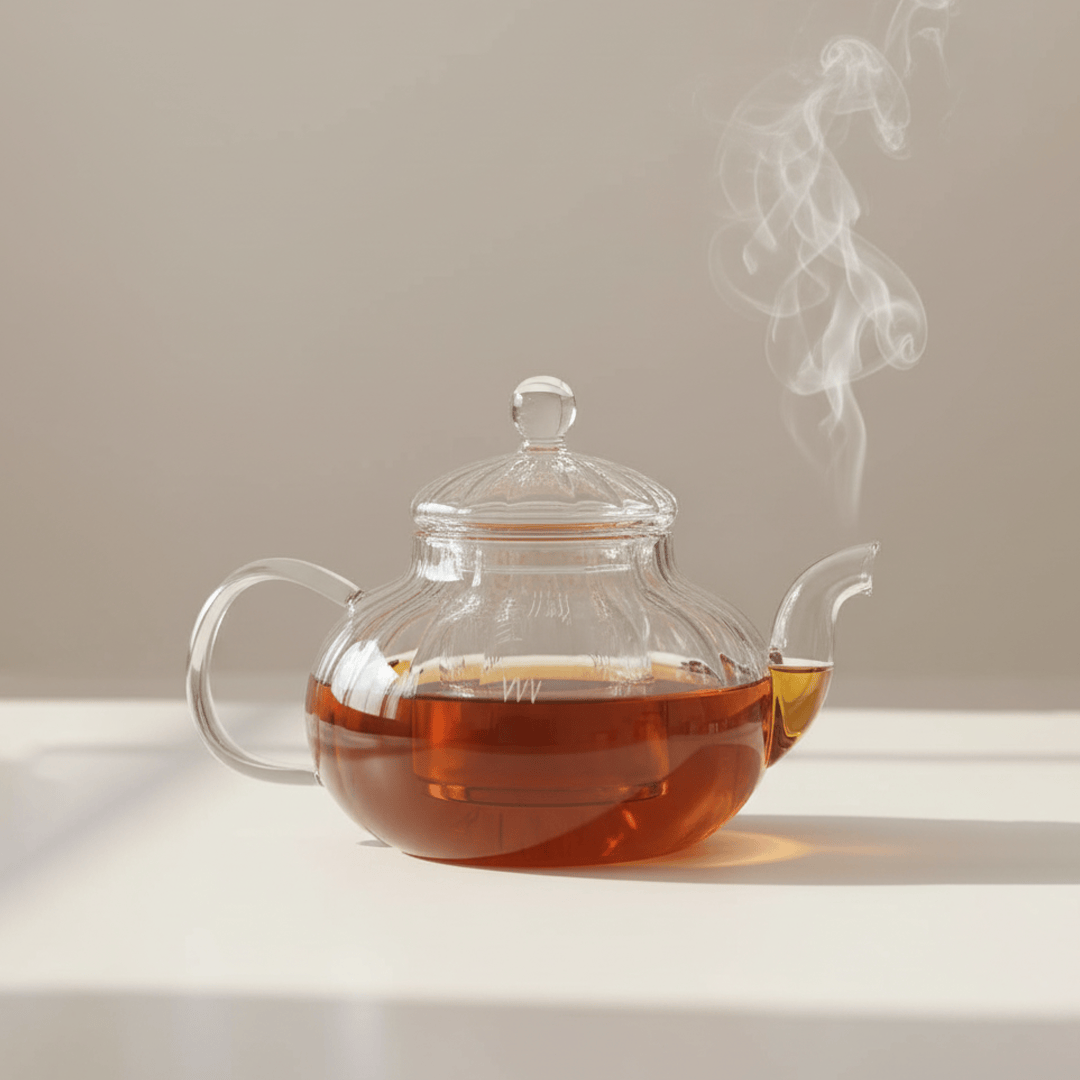 Alpha 55 Théière en Verre 0,6 L – Modèle Rayé Élégant