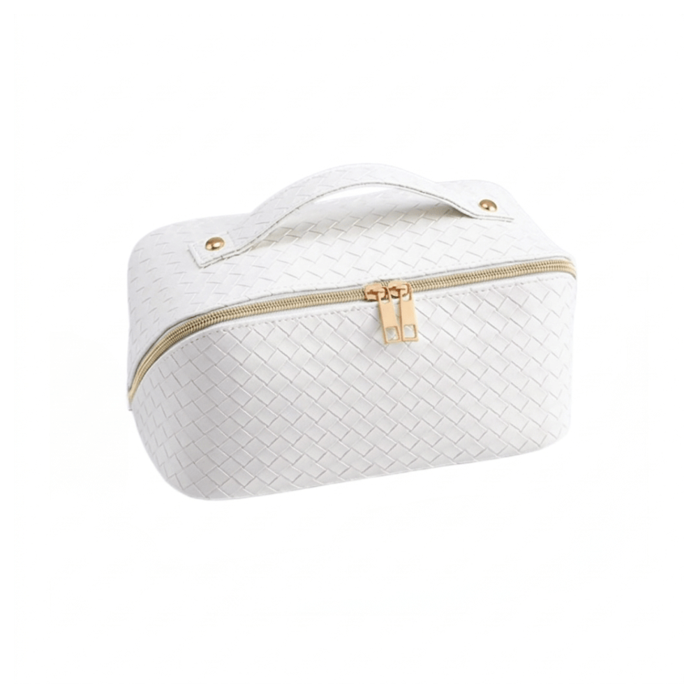 Alpha 55 Trousse organisée cuir tressé – Rangement beauté
