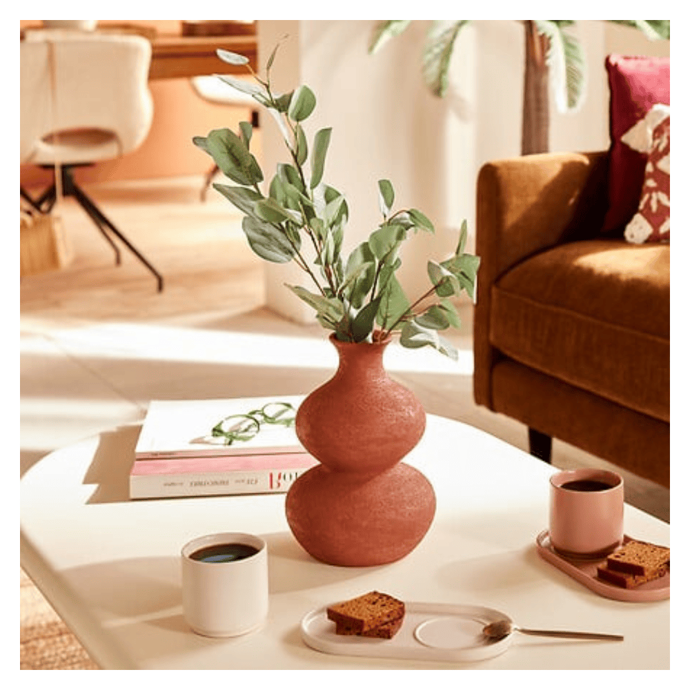 Alpha 55 Vase totem Ezia en céramique terracotta décoratif