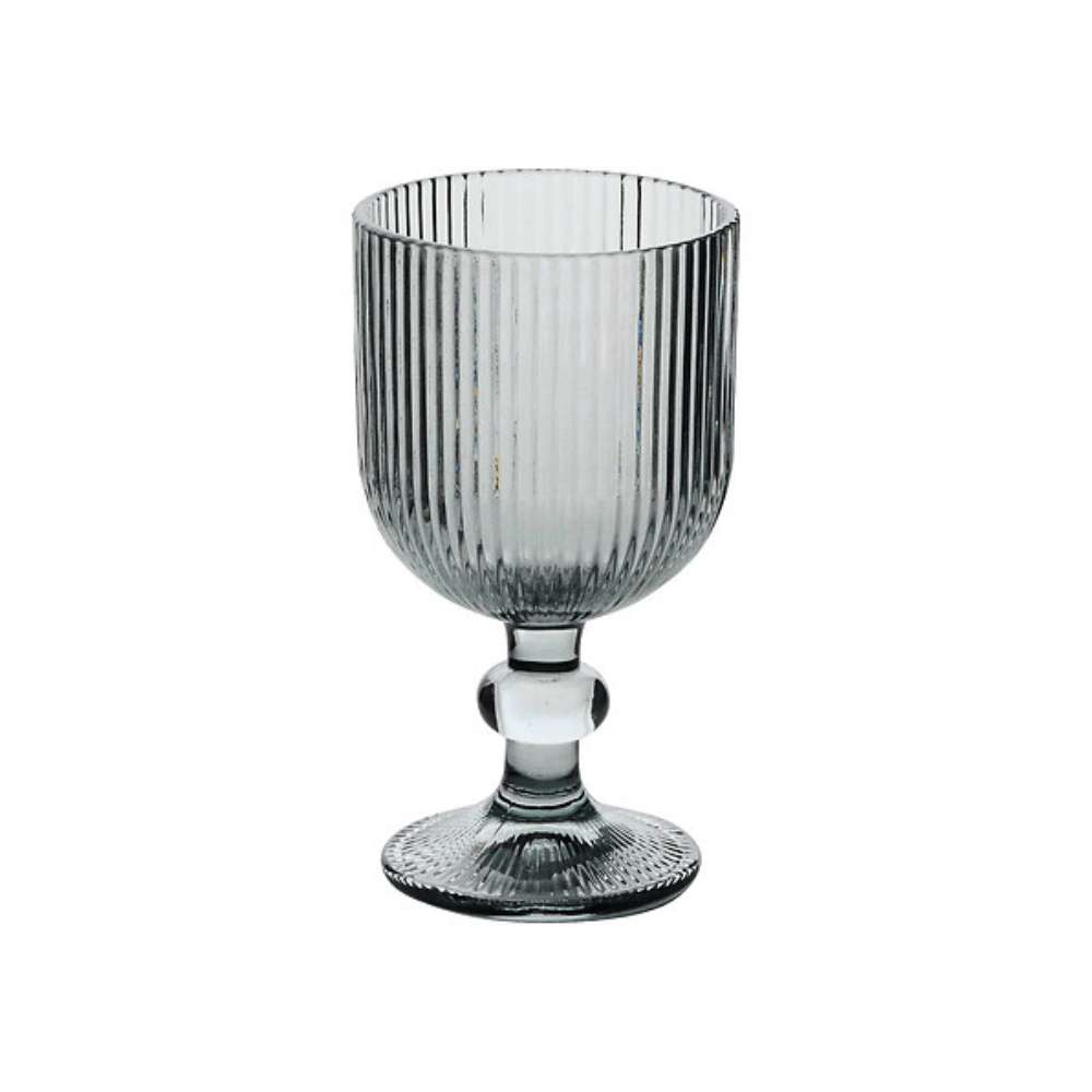 Alpha 55 Verre à pied 25cl strié Ema gris élégant