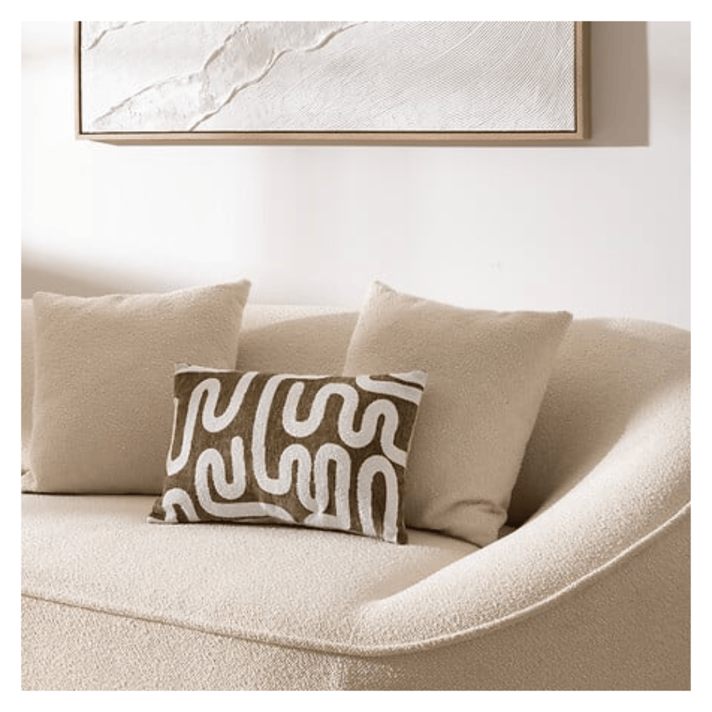 Alpha 55 Vert Kaki Housse de coussin en chenille Jeni 50 × 30 cm – vert kaki