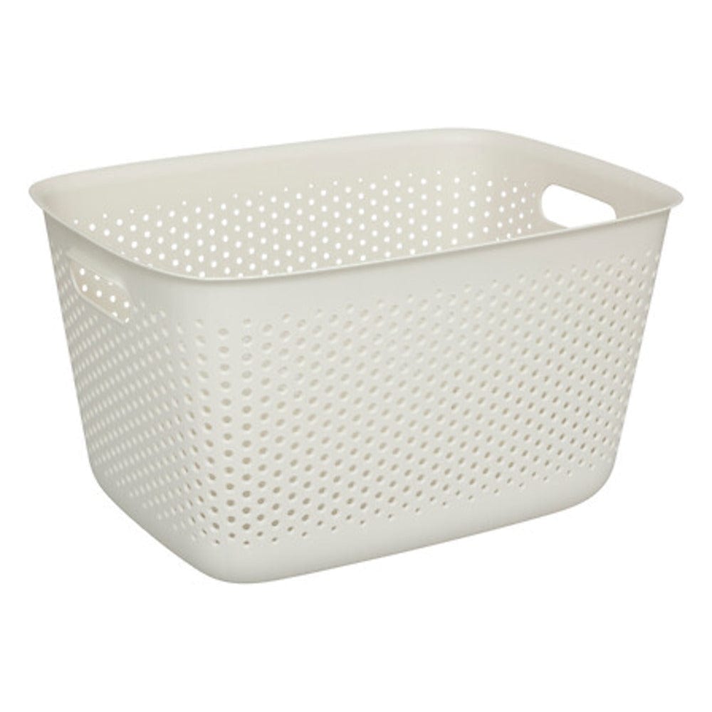 LABRIMP Lot de 4 paniers de rangement pliables en plastique pour salle de bain, cuisine, dortoir et buanderie