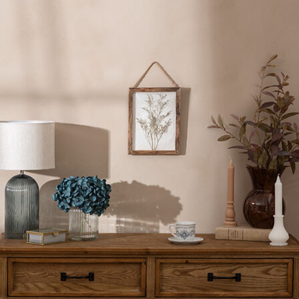 alpha55 Cadre mural bombée avec fleurs séchées