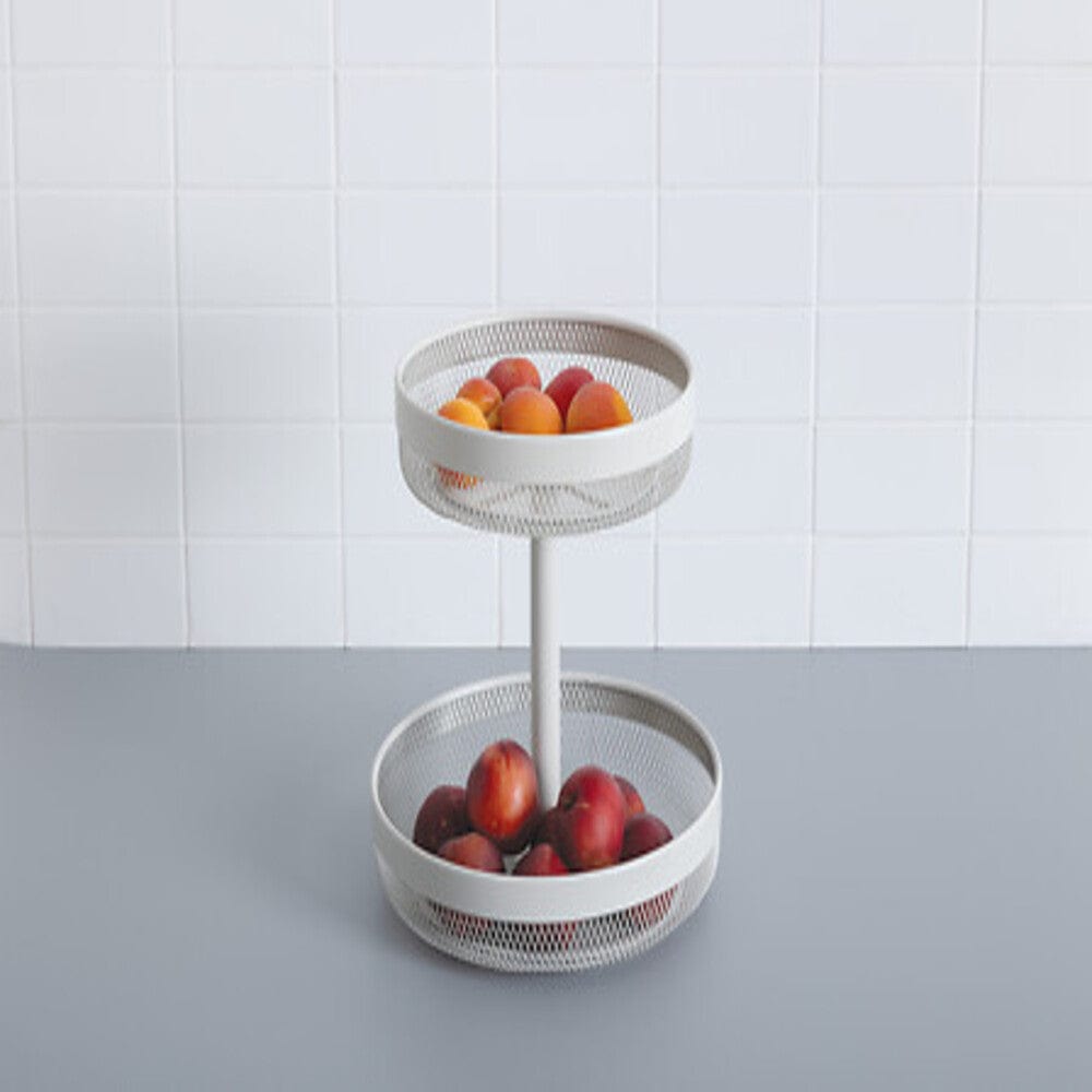 Alpha55 Corbeille à fruits 2 niveaux en métal