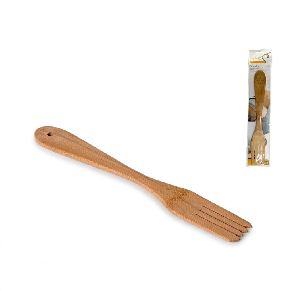 Alpha55 Fourchette en bambou – Ustensile cuisine naturel