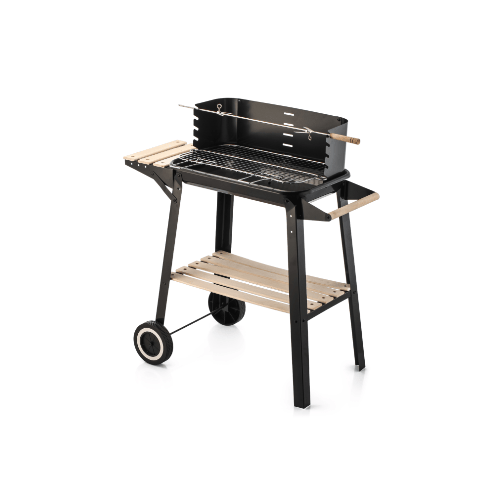 Alpha55 Gril barbecue Kitchen Lab bois noir roues