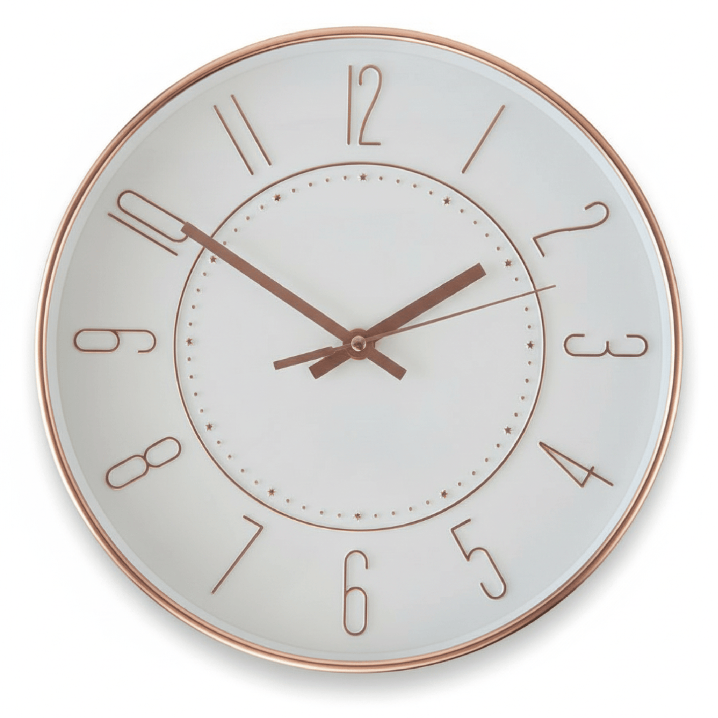 Alpha55 Horloge 3465B or rose fond blanc chiffres fins