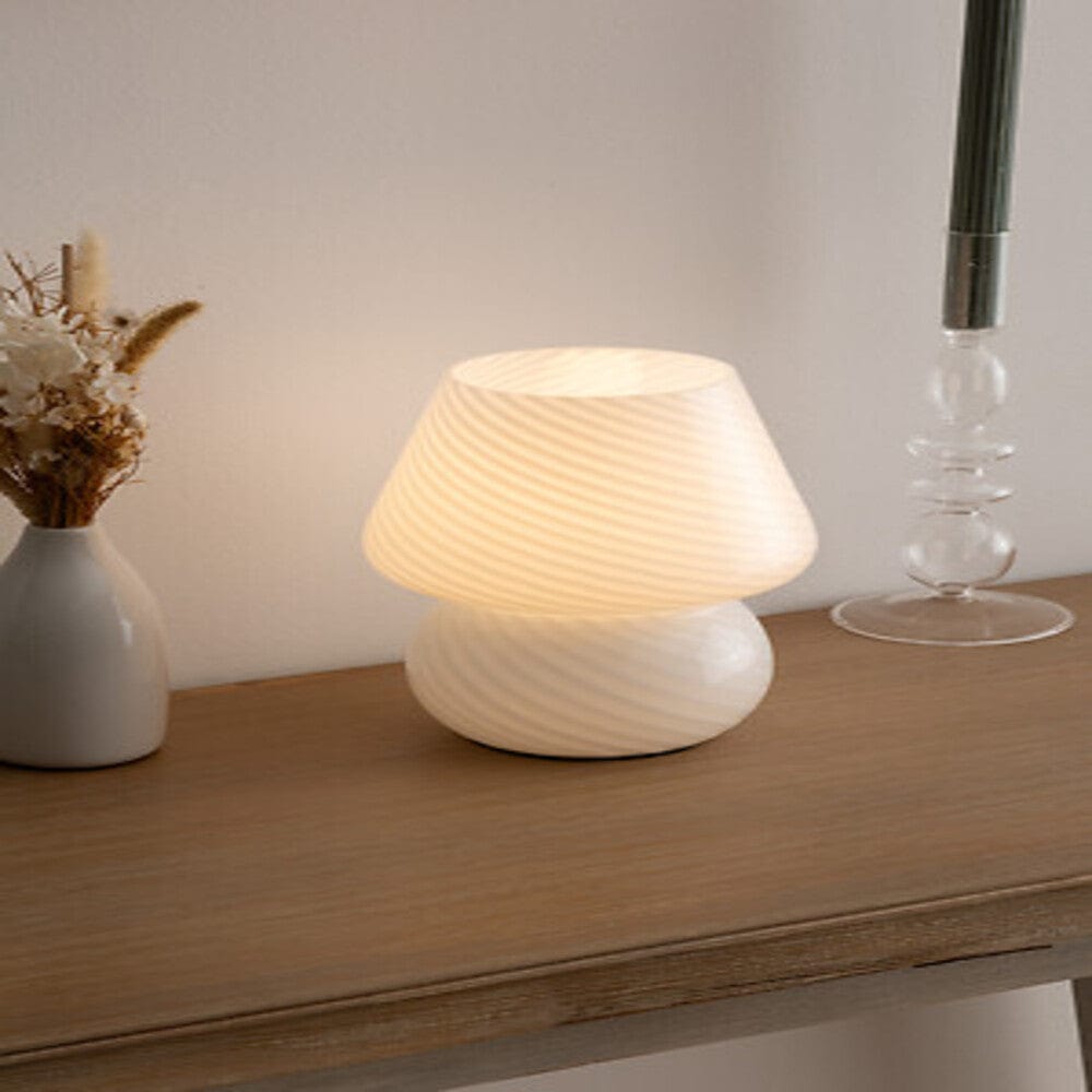 alpha55 Lampe champignon "Cara" en verre