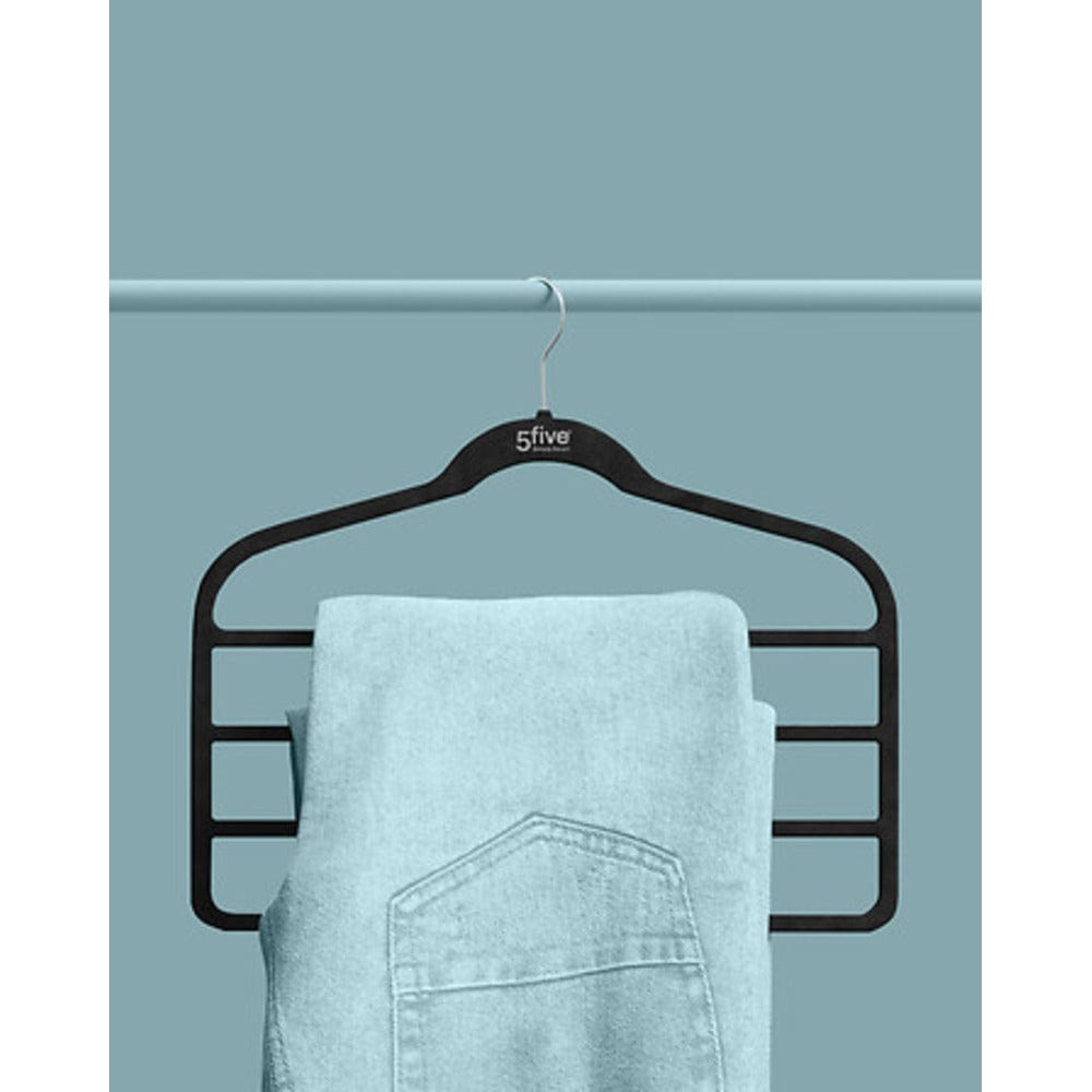 Alpha55 Lot de 2 cintres pour 4 pantalons en feutrine