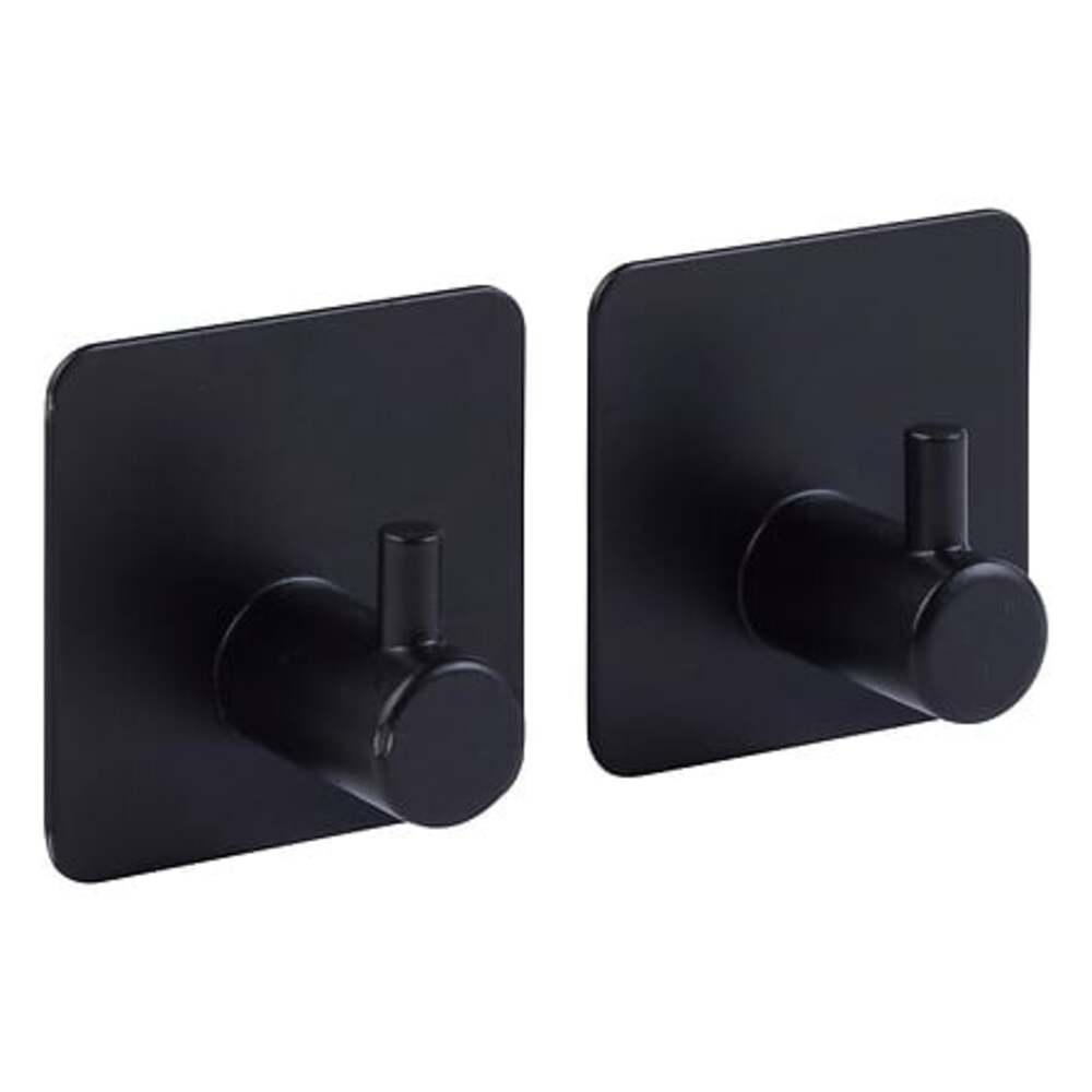 Alpha55 Lot de 2 patères adhésives en inox