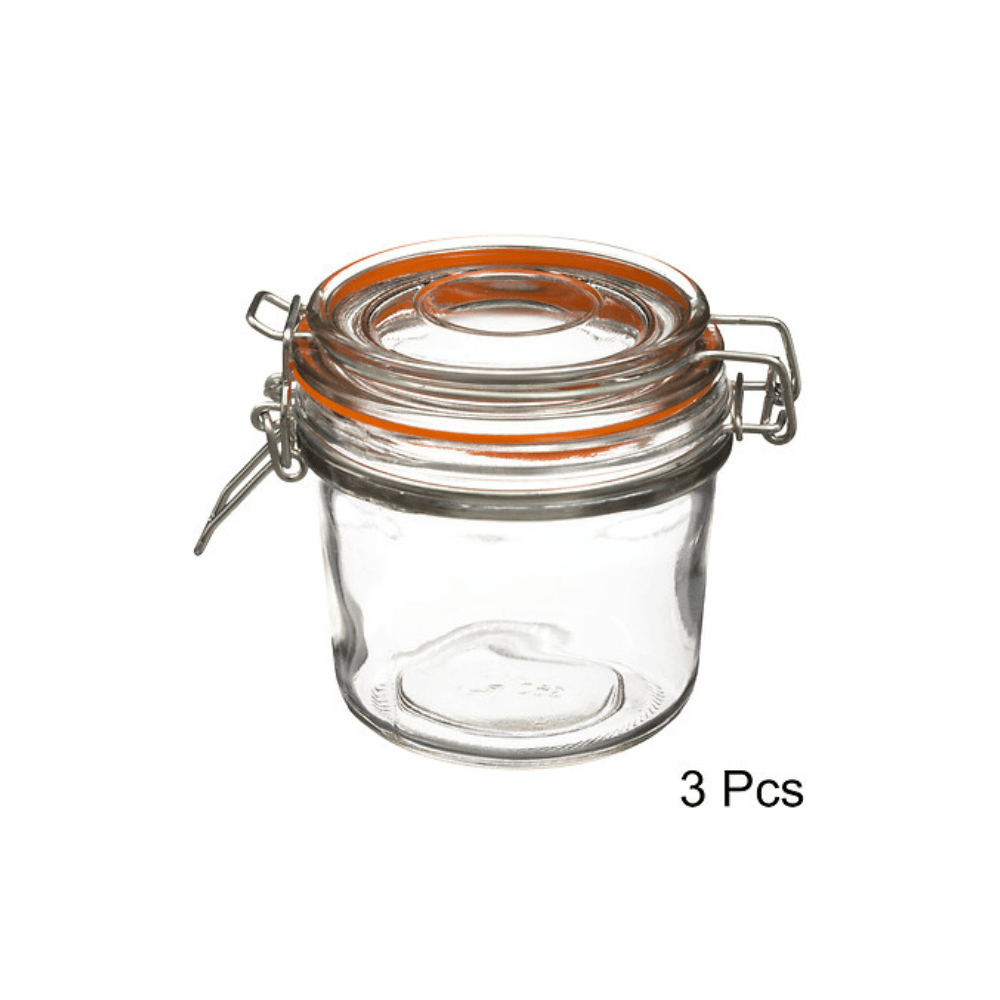 alpha55 Lot de 3 bocaux en verre – Conservation élégante