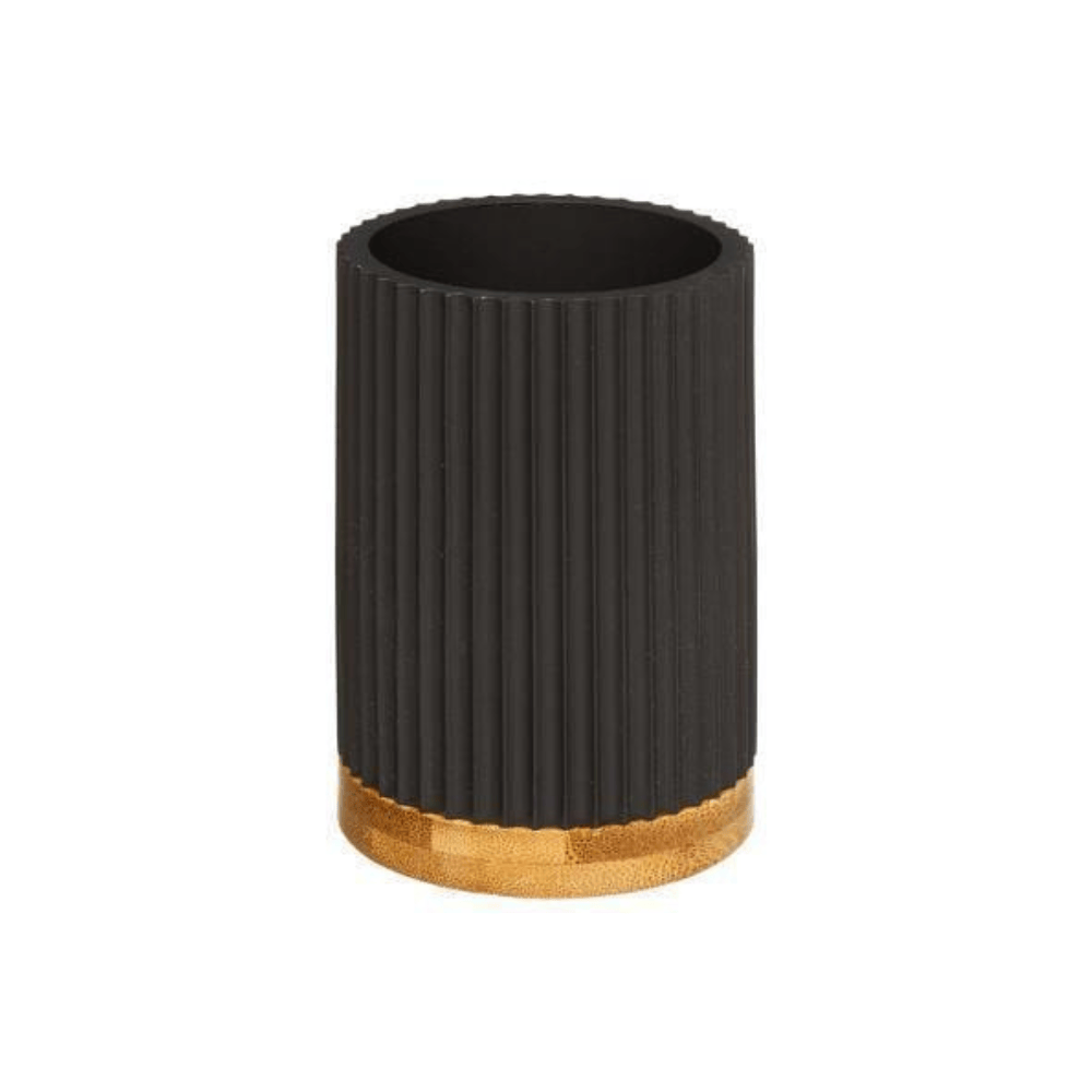 alpha55 Noir Pot brosse à dents Modern