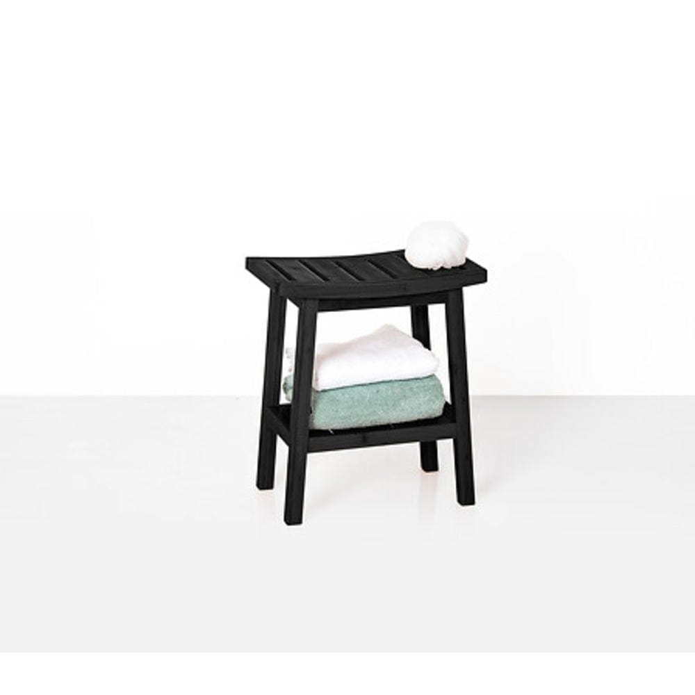 Alpha55 Noir Tabouret de rangement en bambou