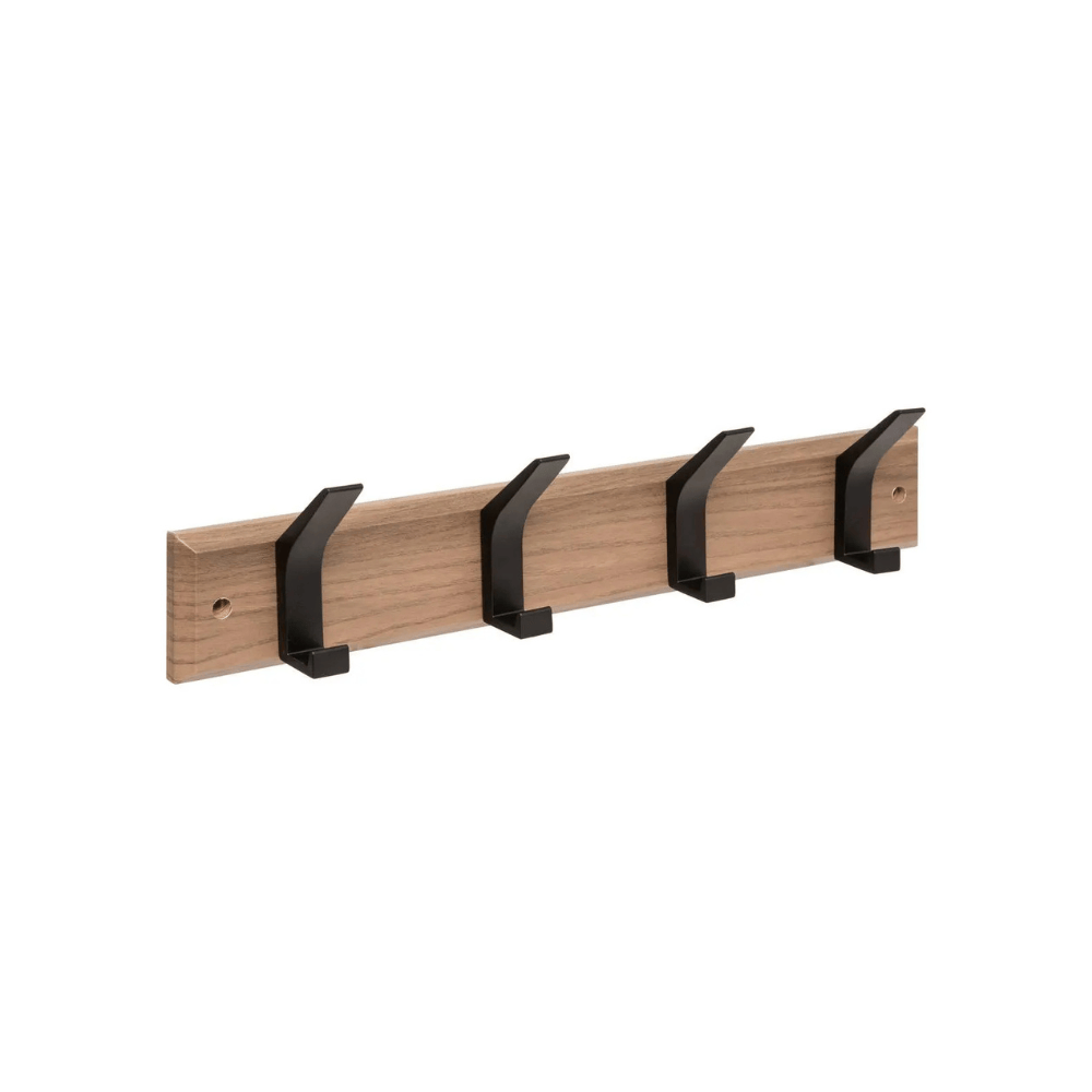 Alpha55 Patère ZINY 4 tiges noir en bois – Chic & solide