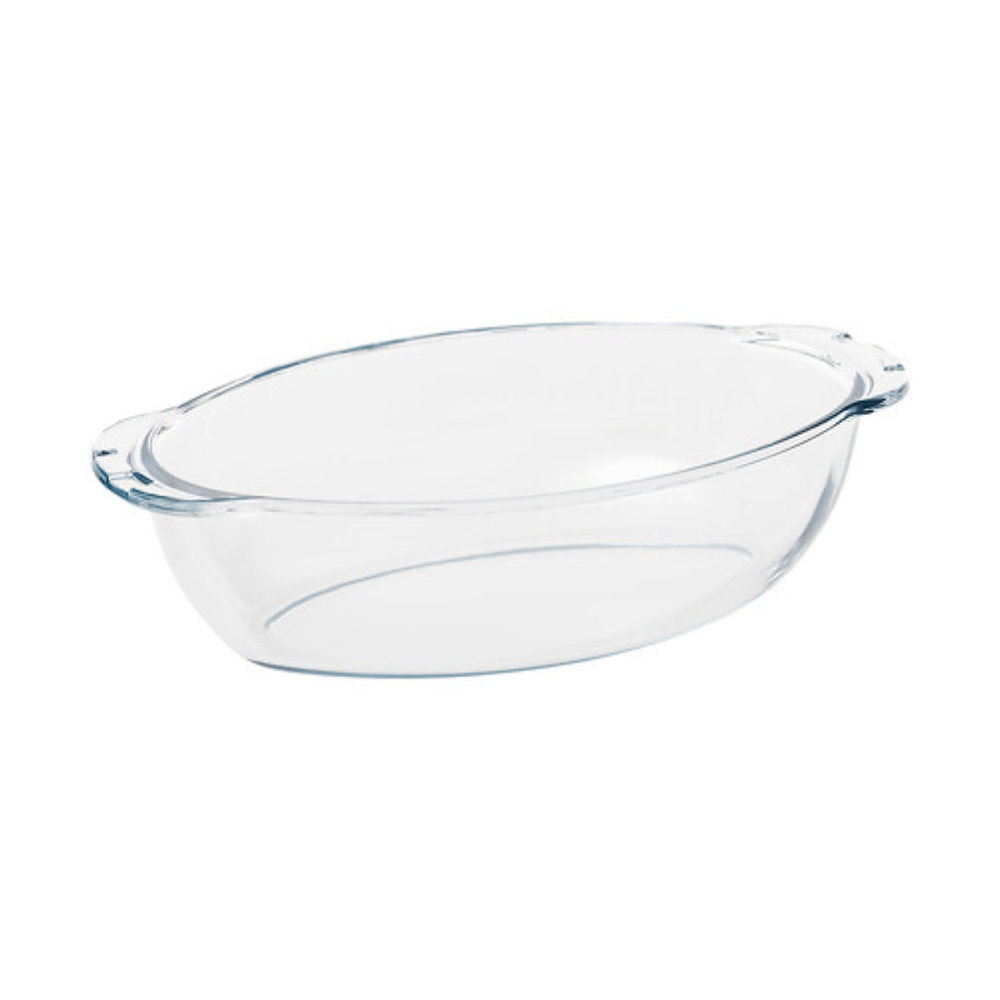 Alpha55 Plat Ovale Long avec Couvercle en Verre Transparent
