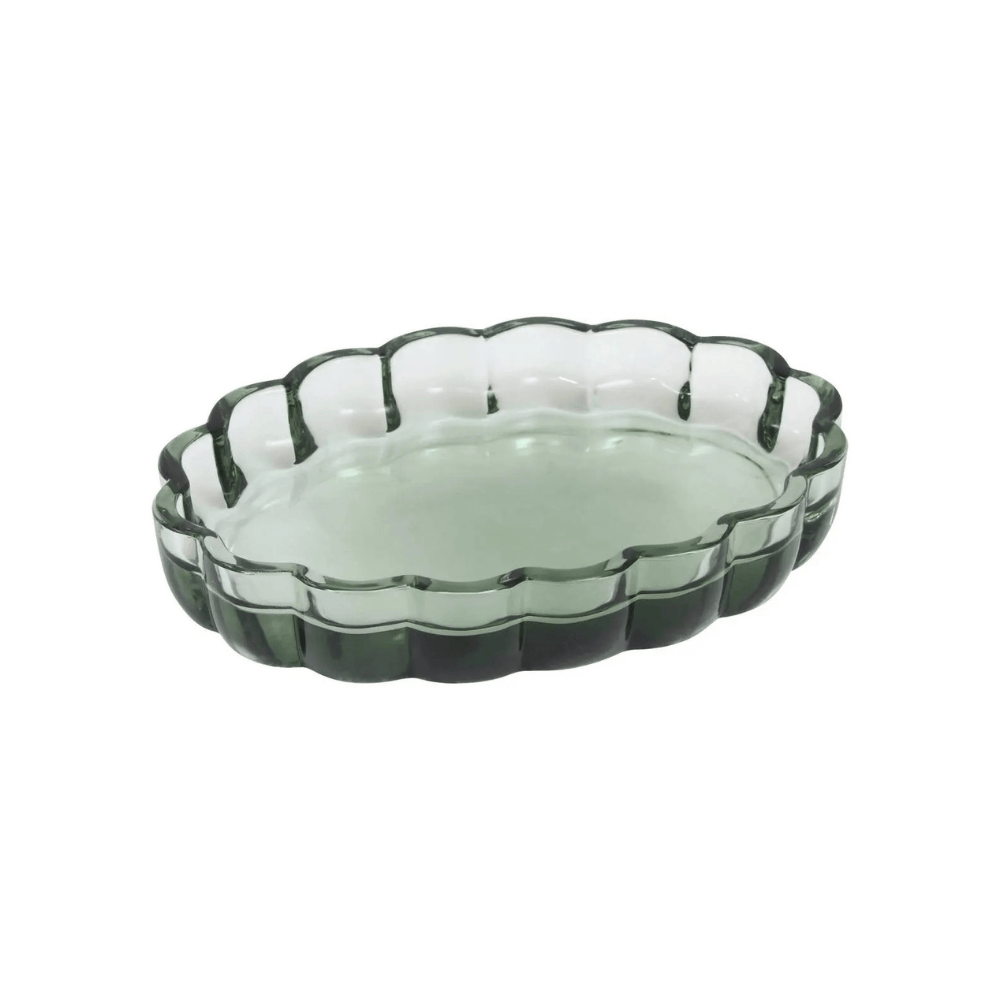 Alpha55 Porte-savon FLOREA vert en verre – Chic & décoratif