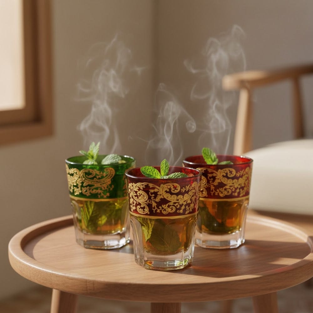 Alpha55 Set de 12 verres à thé 10 cl Saint-Louis doré