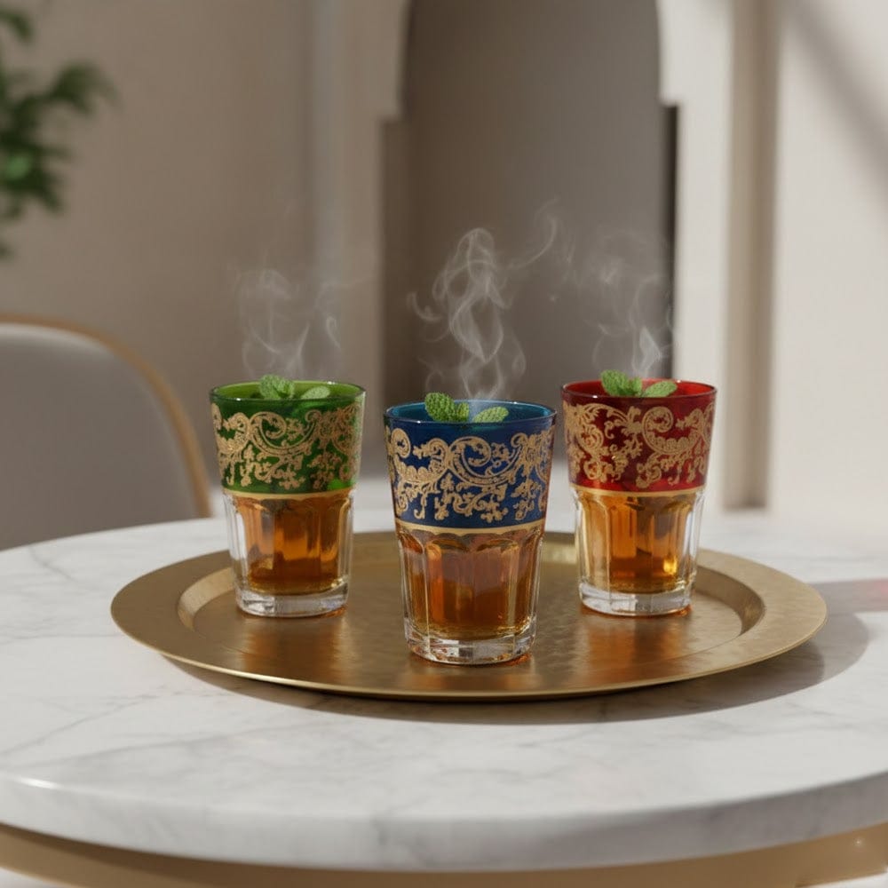 Alpha55 Set de 12 verres à thé 18 cl Saint-Louis Doré