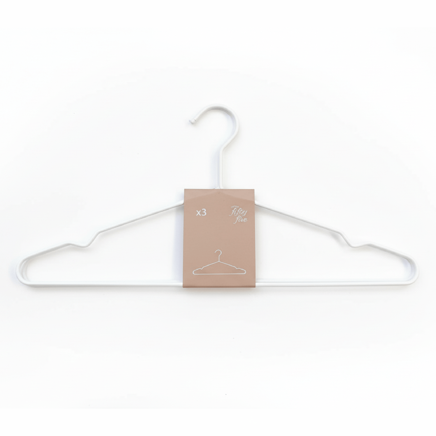 Alpha55 Set de 3 cintres blancs en métal – Rangement élégant