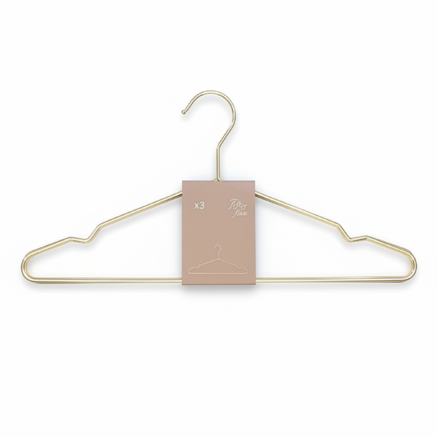 Alpha55 Set de 3 cintres dorés en métal – Rangement élégant