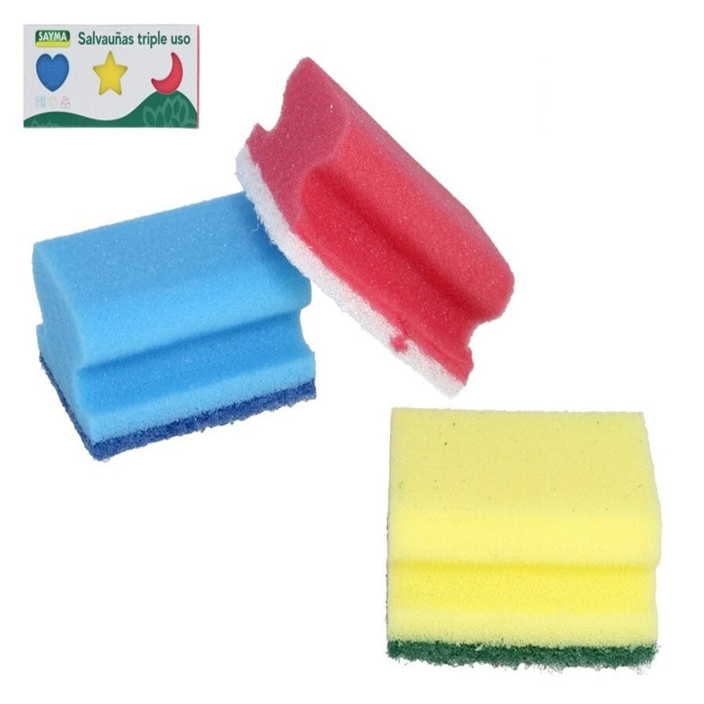 Alpha55 Set de 3 éponges double-face "Sayma"