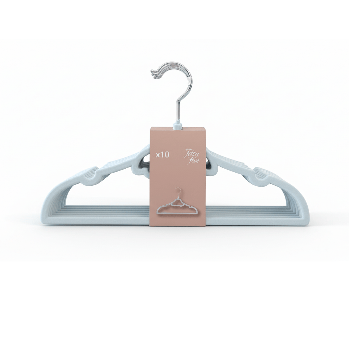 Alpha55 Set de 50 cintres en feutrine rose enfant – Antiglisse