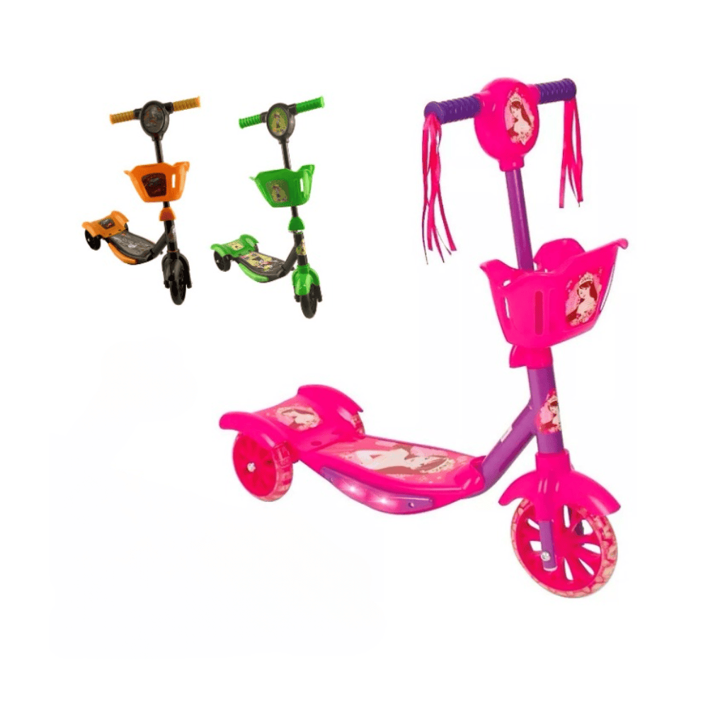 Alpha55 Trottinette 3 roues enfant avec panier