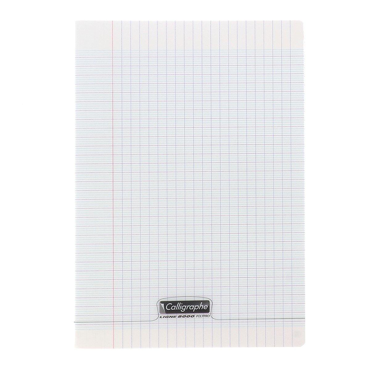 CALLIGRAPHE Calligraphe 8000, cahier piqué incolore 24x32 cm 96p séyès 90g