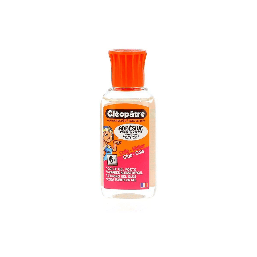 CLEOPATRE Colle Transparente 55 g avec Bouchon Étendeur AD70E